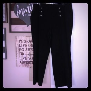 Black High-Wasted Sailor Pants